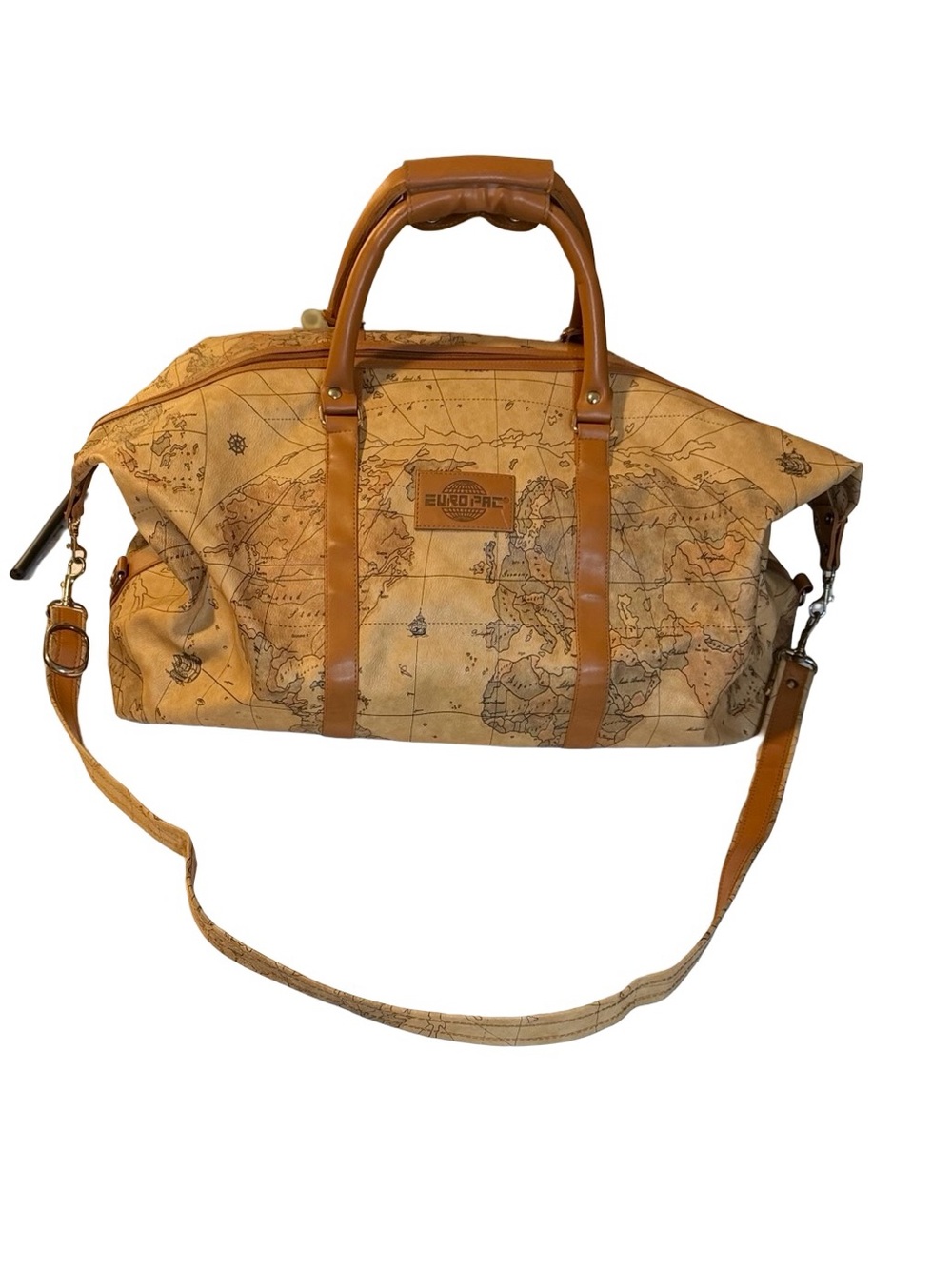 Vintage Euro Pac World Map Travel Bag Duffle Bag